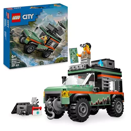 LEGO City Fuoristrada di Montagna 4x4 - Jeep Giocattolo da Costruire per Bambini
