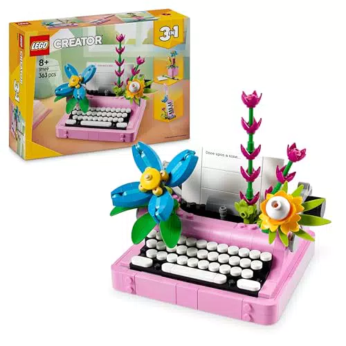 LEGO Creator 3 in 1 Macchina da Scrivere, Keytar e Vaso - Giocattolo Creativo 31169