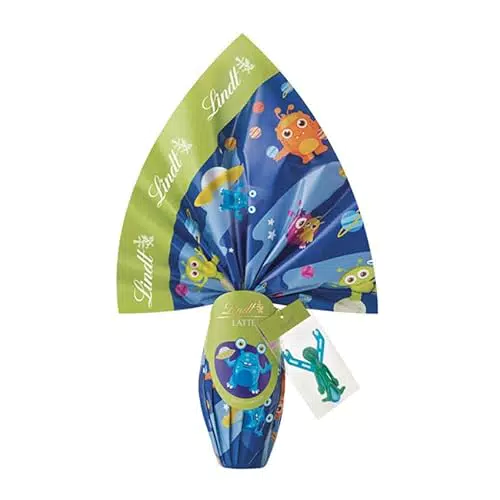 Lindt Uova di Pasqua al Latte per Bambini con Doppia Sorpresa Alieni