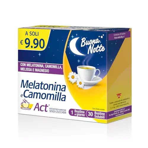 ACT Melatonina e Camomilla - Integratore per un Sonno Ristoratore