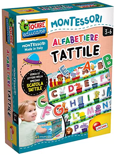 Liscianigiochi Alfabeto Tattile Montessori - Gioco educativo 3-6 anni