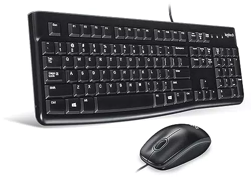 Logitech MK120 Combo Tastiera e Mouse con Filo per Windows QWERTZ