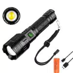 LUXNOVA Torcia LED XHP160 Ricaricabile 23000 Lumen Tattica Impermeabile