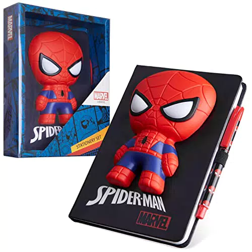 Marvel Spiderman Set Cancelleria con Agenda A5 e Quaderno 3D Originale
