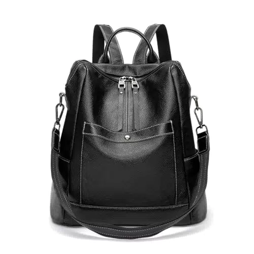 MEIWENMI Zaino Elegante Antifurto in PU Pelle per Viaggio e Tempo Libero