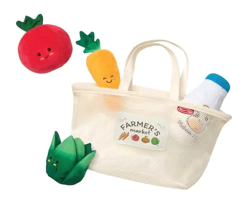 Melissa & Doug Cesto della Spesa degli Agricoltori - Giocattolo Multisensoriale per Neonati