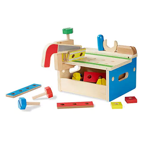 Melissa & Doug Banco di Lavoro in Legno con Martello e Sega - Gioco Classico