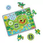 Melissa & Doug Puzzle Ingranaggi Rotanti in Legno Inseguimento Animali