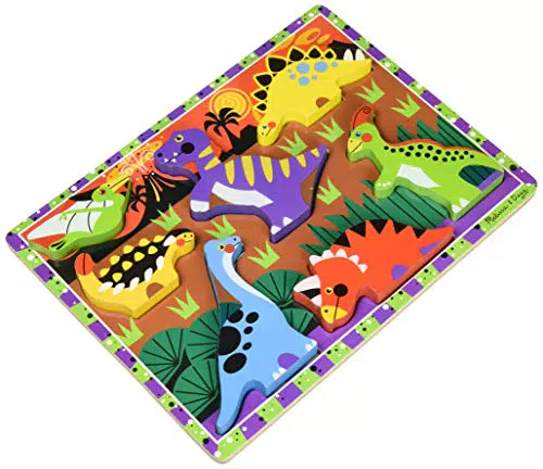 Melissa & Doug Puzzle in Legno Dinosauri - Gioco Educativo per Bambini 2 Anni