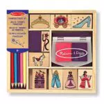 Melissa & Doug Set di Timbri in Legno per Creazioni con Principesse per Bambini