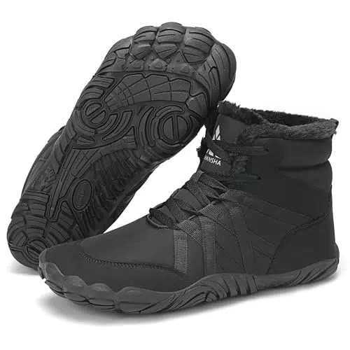 Mishansha Scarpe Invernali Uomo e Donna, Stivaletti Trekking Impermeabili Antiscivolo