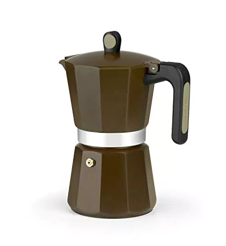 Monix New Cream - Caffettiera italiana in alluminio per tutti i piani cottura