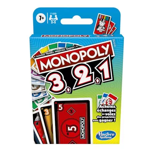 Hasbro Monopoly Bid - Gioco di carte rapido per famiglie e bambini dai 7 anni