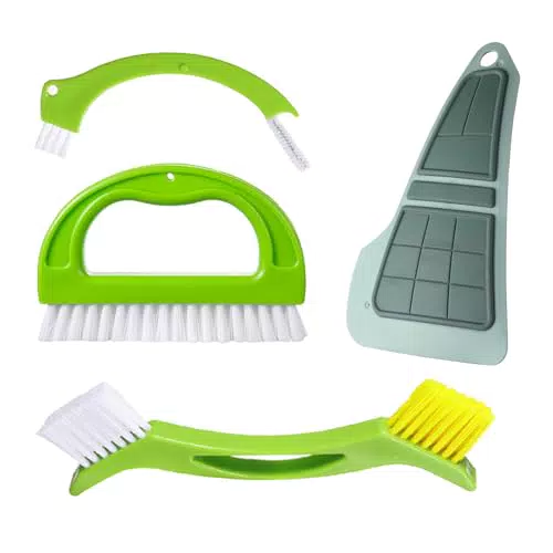 NBFBA Spazzola 4 in 1 per Pulizia di Fughe e Piastrelle per Bagno e Cucina