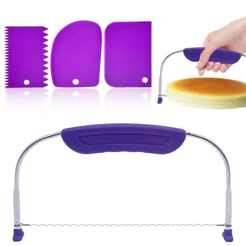 NECXON Taglia Torta in Acciaio Inox - Livellatore e Raschietto per Torte