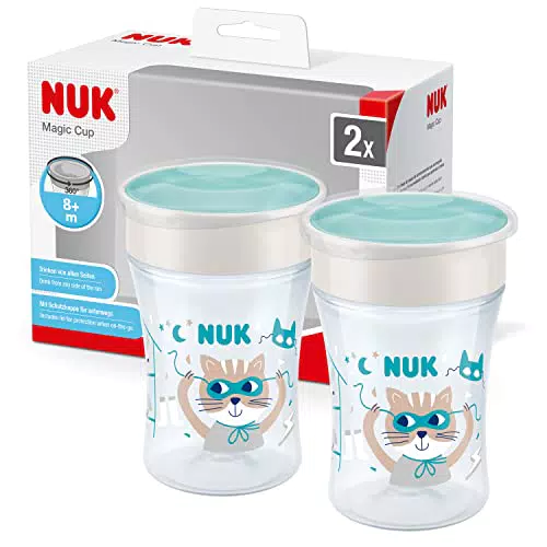 NUK Magic Cup 10255634 bicchiere antigoccia con bordo anti-rovesciamento 360°
