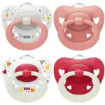 NUK Signature Day & Night ciuccio in silicone senza BPA, glow-in-the-dark