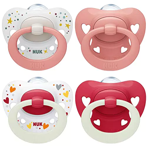 NUK Signature Day & Night ciuccio in silicone senza BPA, glow-in-the-dark
