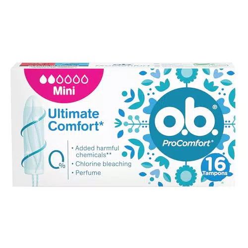 o.b. Assorbenti Interni ProComfort Mini - Tamponi per flusso leggero e primo utilizzo