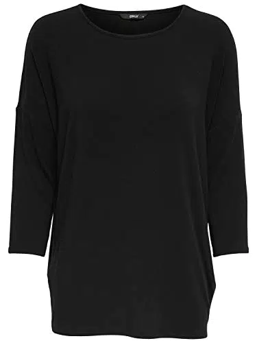 Only ONLGLAMOUR 3/4 Top Jrs Noos Camicia da Donna, Vintage Indigo/Detail: Melange