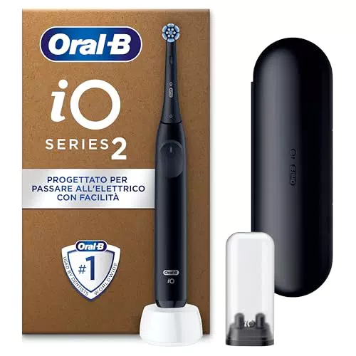 Oral-B iO 2 Spazzolino Elettrico con Testina di Ricambio e Custodia da Viaggio
