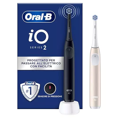 Oral-B iO 2 Spazzolino Elettrico con Sensore di Pressione e Testina di Ricambio