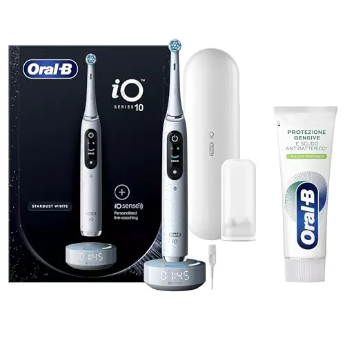 Oral-B Spazzolino Elettrico Ricaricabile iO 10 con Caricatore e Dentifricio 75ml