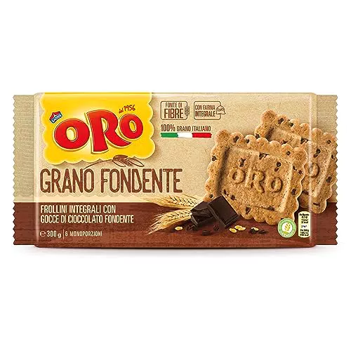 Saiwa Biscotti Integrali con Gocce di Cioccolato Fondente, Fonte di Fibre