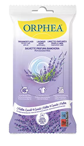 Orphea Salviette per Asciugatrice al Profumo di Lavanda per un Bucato Fresco