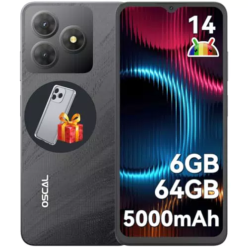 OSCAL Flat 2C Smartphone Android, 6GB RAM, 64GB Storage, Octa Core, 4G Dual SIM