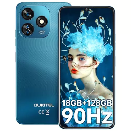 OUKITEL C51 Smartphone 18GB RAM, 128GB ROM, Android 14, Dual SIM, 6.8" HD+