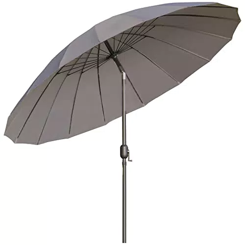 Outsunny Ombrellone da Giardino Inclinabile con Manovella per Esterni