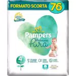 Pampers Protezione Pura, 76 Pannolini Contenenti Cotone e Materiali Naturali Derivanti dalle Piante