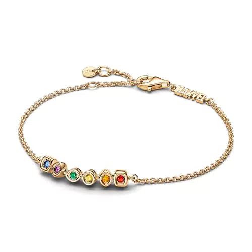 Pandora Bracciale Marvel placcato oro 14k con cristallo multicolore
