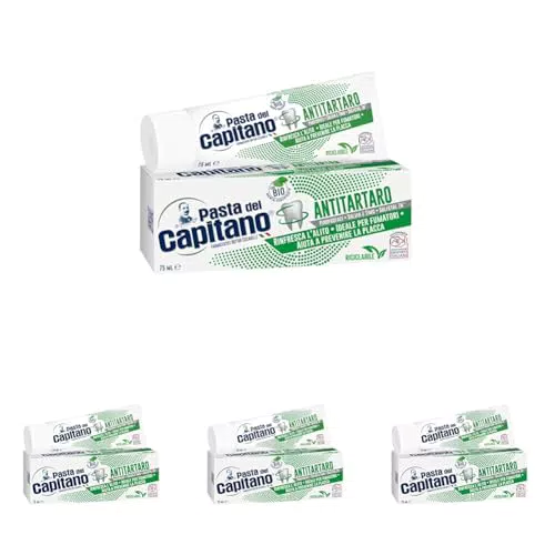 Pasta del Capitano Dentifricio Antitartaro Bio per Alito Fresco e Salute Orale