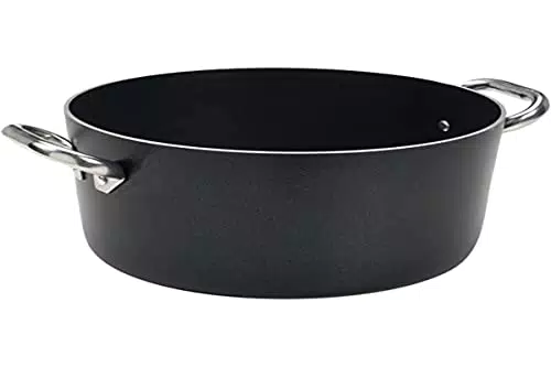 Pentole Agnelli Casseruola Alta in Alluminio Antiaderente 32 cm, Mod. ALSA104SS32