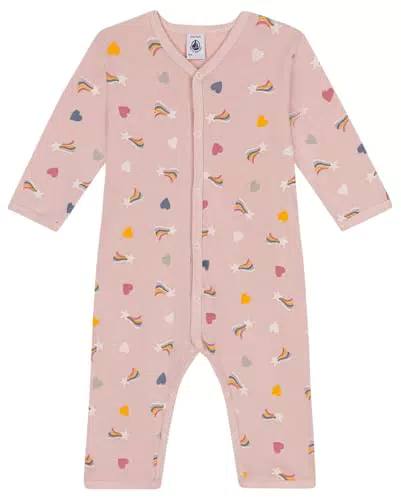 Petit Bateau Tutina Maniche Lunghe Senza Piedi per Bimba 0-3 Anni