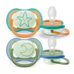 Philips Avent Ciuccio Ultra Air Nighttime SCF376/23, Traspirante e Senza BPA