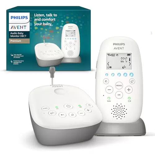 Philips Avent SCD733/26 Baby Monitor DECT con luce notturna e comunicazione bidirezionale