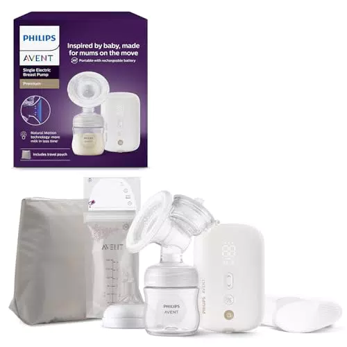 Philips Avent SCF396/31 Tiralatte Elettrico Silenzioso e Ricaricabile con Borsa da Viaggio