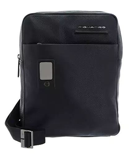 Piquadro Borsello Uomo in Pelle Blu