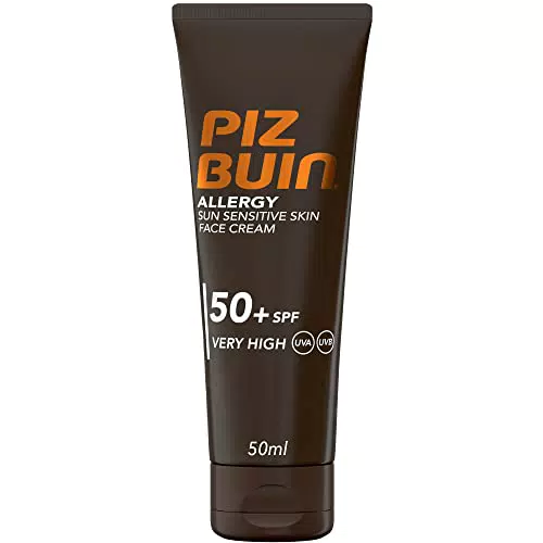 PIZ BUIN Allergy Crema Solare Viso SPF 50+ per pelli delicate e sensibili