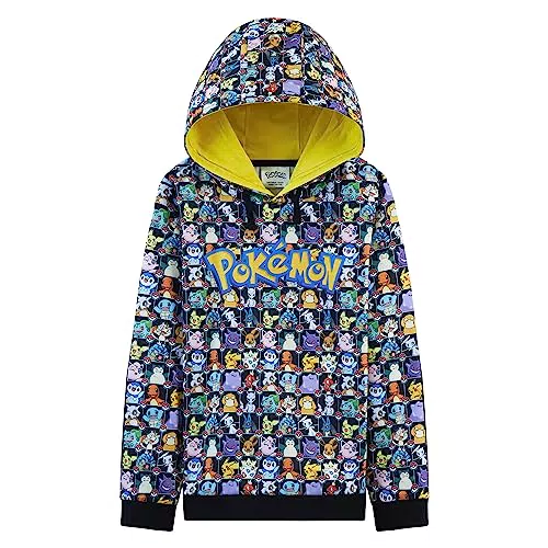 Pokémon Felpa con Cappuccio per Bambini 4-15 Anni - Idea Regalo per Gamer