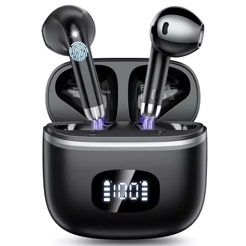 POMUIC Cuffie Bluetooth 5.4 con HiFi Sound, 4 Microfoni ENC e Impermeabilità IPX7