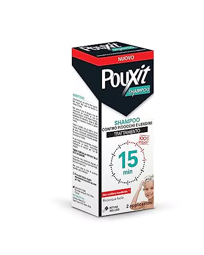 Pouxit Shampoo Antipidocchi e Lendini - Azione 2 in 1 con Pettine Incluso