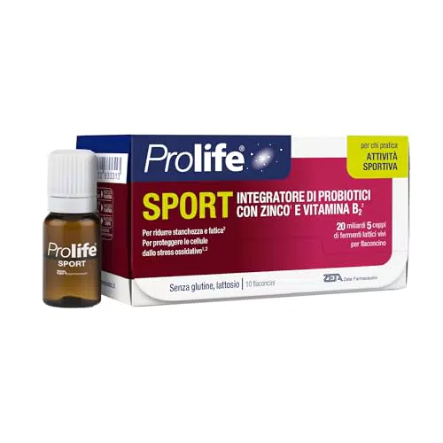 Prolife Integratore Probiotico per Sportivi con Vitamine B6 e Zinco