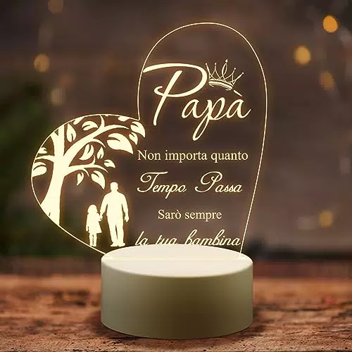 PRSTENLY Lampada Acrilica per Festa del Papà - Idee Regalo Originali