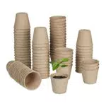 Relaxdays Set da 80 Vasetti per Piantine, Biodegradabili