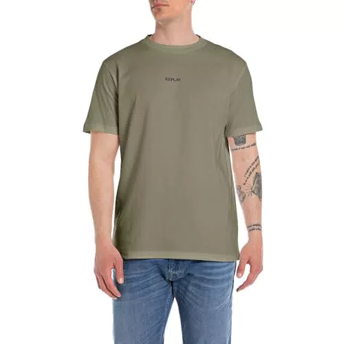 Replay T-shirt da uomo in cotone a maniche corte