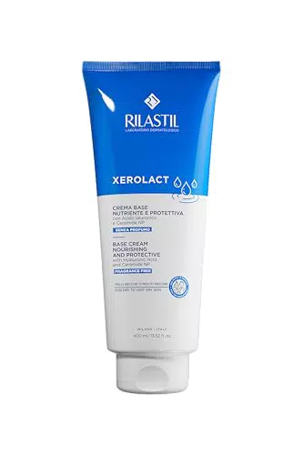 Rilastil Xerolact Crema Idratante per Viso e Corpo, Nutriente e Senza Profumo